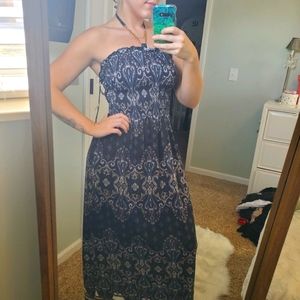 Navy blue maxi dress